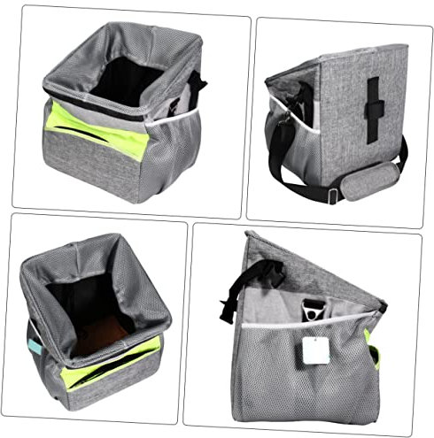 BELLIFFY 1stk Haustiertasche Faltbarer Korb Fahrrad-haustierkorb Mit Vordergriff Hundekorb Hundekäfig Fahrradträger Für Kinder Katzentransporter Welpenträger Rennrad Korb Grey Oxford