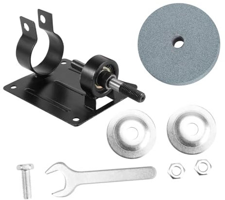 SHINEOFI Base Metálica Para Taladro Eléctrico Soporte Para Pulido y Molienda De Joyería y Piedras Kit Con Rueda Verde Fina Base Fija Resistente y Portátil Para Bricolaje y Esmeriladora Eléc