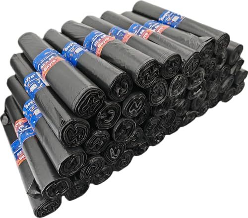 Bolsas de Basura Negras 25-30L (1250 unidades) – Alta Resistencia para Cubos Pequeños y Papeleras