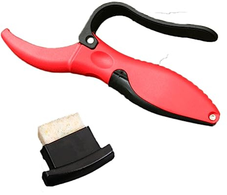 ifundom Affûteur pour Sécateurs et Outils de Jardinage Portable Aiguiseur Pratique pour Lames de Tondeuse Ciseaux Fourches et Manche Ergonomique pour Affûtage Rapide et