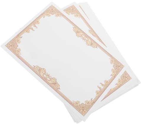 GALPADA 30pcs Blank Diploma Certificate Paper High-Grade Printable Parchment Paper for Graduation Honors Awards with Smooth Edges and Gold Foil Design