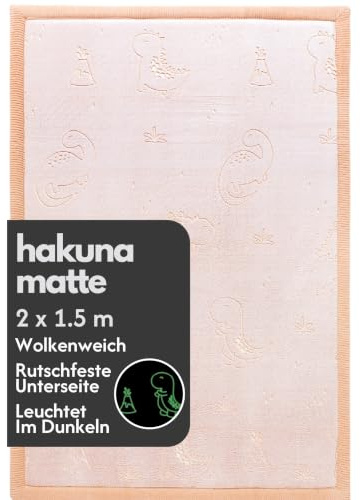 Hakuna Matte Wolkenweiche Spielmatte Baby 170 x 120 x2,5cm,Tatami Matte | Teppich für Kinderzimmer mit hochwertigem Hochdichter Polyurethan – Krabbelmatte Baby mit Rutschfester Unterseite