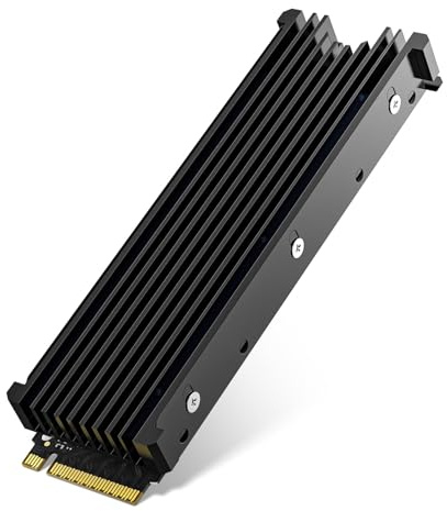 Dissipatore di calore M.2 2280 NVMe SSD per Samsung 990 Pro/990 EVO Plus/ 9100 Pro/ 970 EVO Plus/ 980 PRO/ 860 EVO, dissipatore di calore per PC con cuscinetto termico in silicone, nero