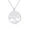 WANDA PLATA Collar Árbol de la Vida para Mujer Plata de Ley 925. Colgante con Cadena de 45 Centímetros de Largo con Caja de Regalo (45)