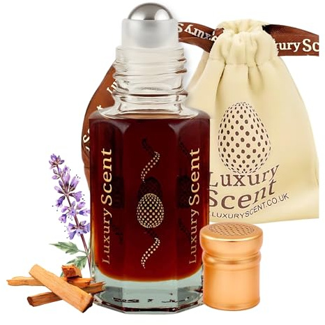 Perfume Oil Indian Patchouli Roll-On 3ml – Long Lasting Alcohol Free Arabian Attar – Premium Unisex Woody Earthy Fragrance with Natural Patchouli & Sandalwood Notes by Luxury Scent