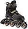 Nils Extreme Inliner für Erwachsene und Kinder - Inline Skates Mädchen und Jungen - ABEC9 Kugellager – Inliner Damen und Herren - Rollerskates Größenverstellbar 39-42 - Schwarz Beige - NA14174