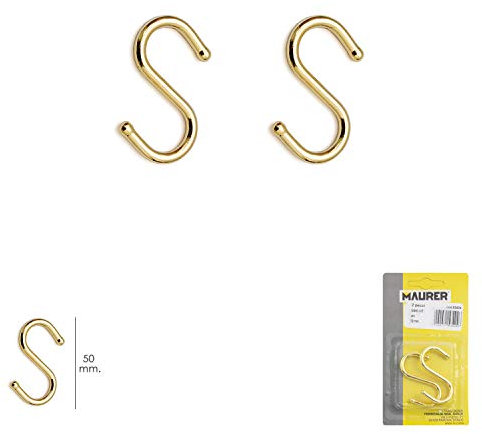 MAURER Gancio S 50 mm dorato (Blister 2 pezzi) Uso Domestico