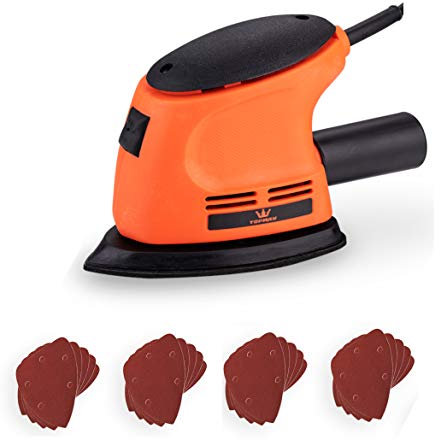 Levigatrice elettrica per mouse con dettagli TOPWAY, levigatrice elettrica per angoli da 105 W con porta di estrazione della polvere per la finitura di mobili per la decorazione domestica