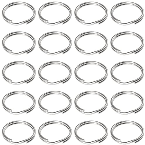 Uniclife 100 Pack Anneaux Porte Clé 15mm Mini Split Porte Clef avec Double Boucles Petits Anneaux en Métal Connecteurs Porte Cle pour Colliers Bracelets Boucles d'Oreilles Ornements