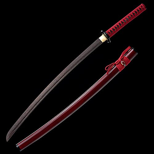 Katana de Palisandro Natural, Espada samurái de Madera Hecha a Mano con Vaina, bokken de 103 cm para exhibición, colección de Cosplay y Entrenamiento de Kendo-I