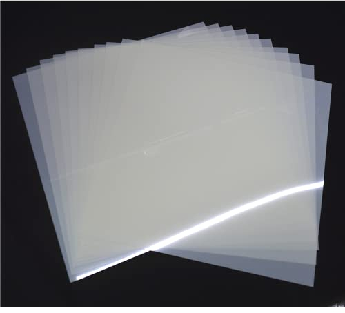 ZHluja 12-Pack 0,19mm 305x305mm Blank Schablonenblatt für Cricut Vinyl, Acetat Milky Translucent PET, Silhouette, Craft Template Material