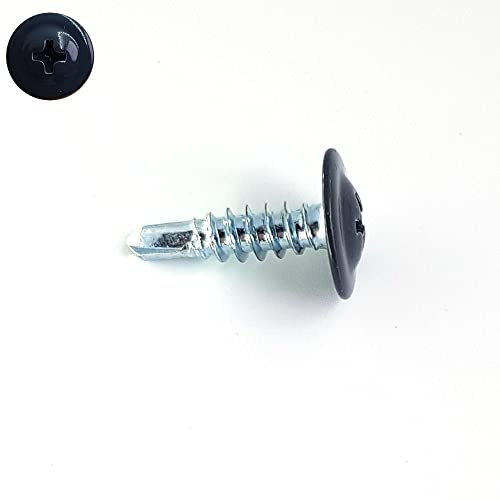 Selbstbohrende Schrauben 4,2 x 25 mm RAL 7016 Anthrazitgrau Kopf Scheibe breit Ph verzinkt durch 100