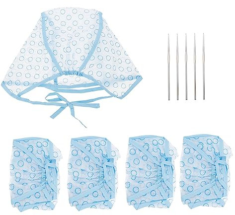minkissy 1juego Gorro De Teñido y Gancho De Ganchillo para Coloración Capilar Kit Práctico De Accesorios De Peluquería para Uso Doméstico y Profesional