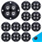 ZHIYUQL 12 ruedas para muebles pequeñas, 360 grados, 4 ruedas para muebles, autoadhesivas, fuertes, para cajas de almacenamiento, cubos de basura, ruedas para muebles (negro)
