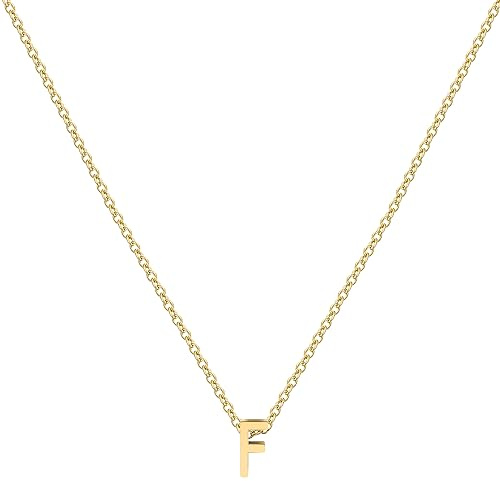 YeGieonr Halskette Dame Gold, Edelstahl Initialen Buchstaben Anhänger Kette,18K Vergoldet A-Z Buchstabenkette, Personalisierte Geburtstagsgeschenke für Frauen und Mädchen