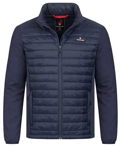 Höhenhorn Kaprun Veste hybride pour homme Veste matelassée Veste softshell Veste de sport, Bleu foncé, XL