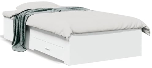 Bulliing Bettgestell mit Schubladen Bett Mit Stauraum Bettgestell Tagesbett Betten Bett Mit Schubladen Weiß 100x200 cm Holzwerkstoff - 3280419