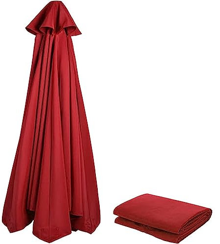 Housse de parasol de rechange – Protection UV coupe-vent – 6 baleines/8 baleines – Pièces de rechange pour plage, terrasse, jardin