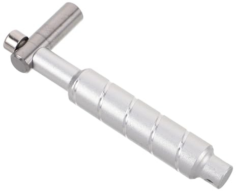 Trommelstimmschlüssel Robuste Stimmstange für Schlagzeug, Silber | Aluminium und Eisen, Komfortabler Griff, Leicht zu Tragen, für Drummer an Drum Pedal und Trommel
