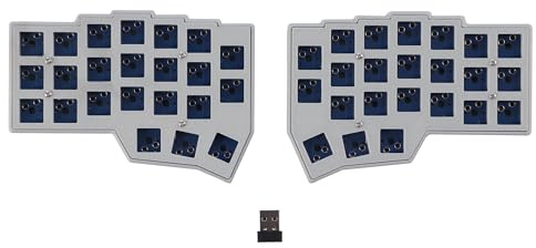 YMDK Corne V4 Tastiera Wireless Split 2.4Ghz 46 Tasti Ergonomico Hotswappable 40% Layout 3D PLA Vial All Key Programmabile Mini Kit Tastiera da Gioco Indipendente