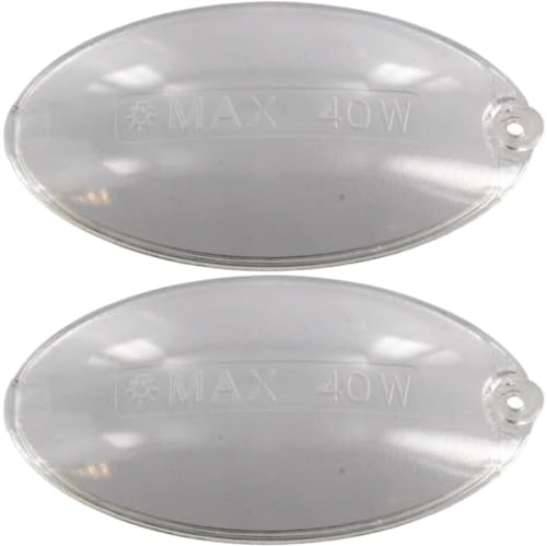FIND A SPARE 2-Pack Cooker Hood Light Diffuser Lens Covers – Oval Replacement Plates (100mm x 52mm)