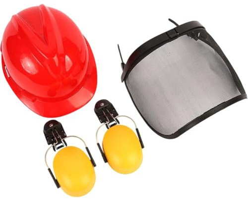 Lpitoy Casco De Motosierra con Protector De Malla Y Orejeras De Protección Auditiva, Kits De Casco De Seguridad Forestal Juego De Casco De Seguridad Multifunción