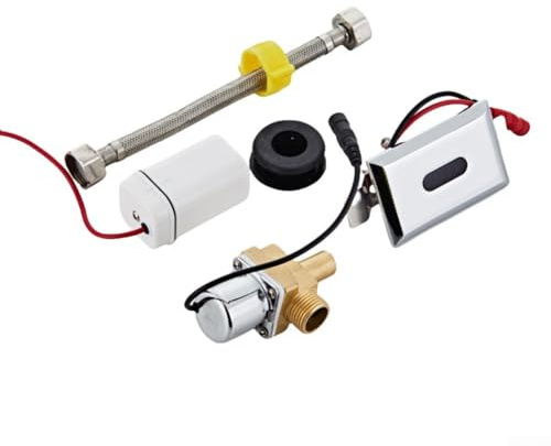 CNANRNANC Automatic Infrared Sensor Urinal Flush Valve Metal Electronic Touchless Bathroom Control System DC 6V Water Saving Device(A)