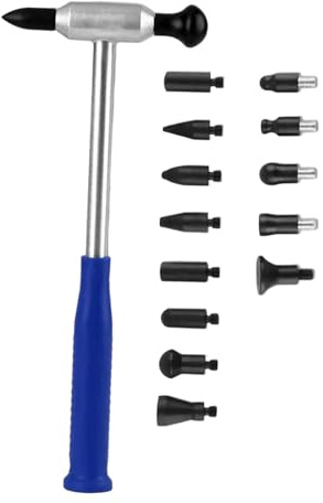 Set di martelli livellatori per riparazione auto, per SUV, strumento di rimozione ammaccature senza vernice, con manico ergonomico in gomma, kit di riparazione della carrozzeria leggero da 26 cm, 16