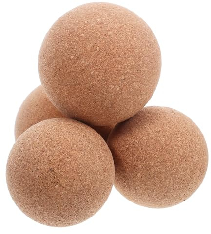 OATIPHO 4stücke Korkmassageball Für Muskelentspannung Triggerpunkttherapie Und Fußsohlenmassage Tragbarer Yogamassagerollenball Für Tiefengewebsmassage Und Faszienstimulation