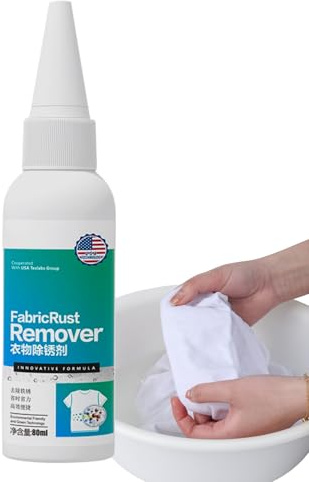 Liquido detergente antiruggine per tessuti, 80 ml, professionale, multifunzionale, per la pulizia della ruggine, soluzione rapida per la pulizia di tappeti e vestiti per sudore, olio