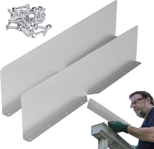 Stänkskydd för rännan – 40 x 9 cm aluminium regnvattenavledarplatta