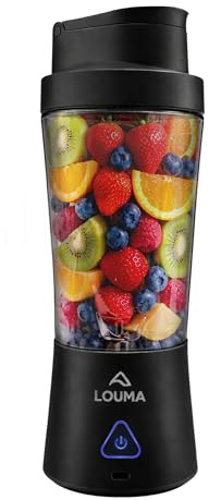 Blender Portable 650ml LOUMA : Mixeur Smoothie USB, Sans Fil, 6 Lames
