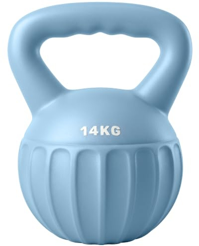SPORTNOW Kettlebell 10/12/14 kg avec Poignée Antidérapante Haltère à Boule | Musculation, Entraînement, pour Gym