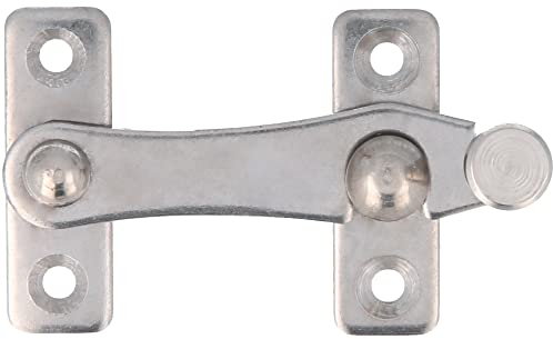 Amig - Battitacco per persiana a destra | 75 x 46 mm | Gancio per porte, finestre e persiane | Serratura interna ed esterna | Acciaio inossidabile 18/8 argento lucido