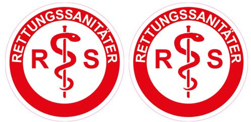 2 Stck Helmaufkleber Rettungssanitäter