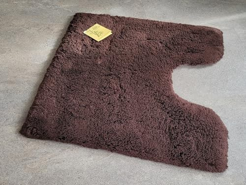 Kleine Wolke Bambou Schokobraun WC-Vorleger mit Ausschnitt 55x55 cm | 30 mm Flor | ohne Latex