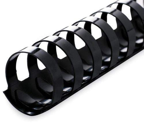 CFS Products Plastic Comb Binding Spines, 1 Inch Diameter, Black, 200 Sheets, 100 Pack 13100