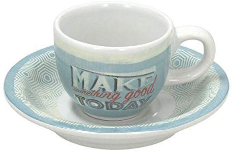 Tognana Tazza caffè con PIATTINO Red Old America CC 100 in Ceramica Alta qualità (Blue Old)