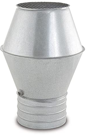 CAEXVEN Sombrerete Tipo JET para Conductos en Acero Galvanizado - Serie Lisa y Helicoidal - 150 mm