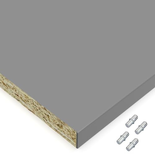 X57 Einlegeboden Regalboden Holzboden 19mm nach Wunschmaß max. 1000mm breit x 600mm tief Zuschnitt Anfertigung 2mm Umleimer ABS Kante (Anthrazit)
