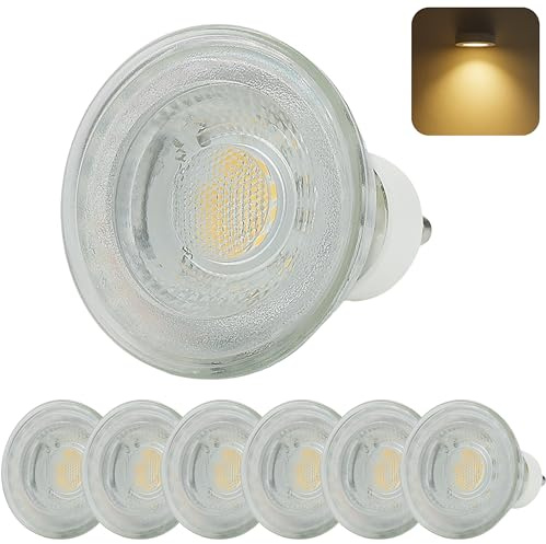 Sweet Led GU10 Lampe, 7W 530 Lumen, 3000 Kelvin Warmweiß, ersetzt 50W Halogenlampen, 38° Strahlwinkel, gu10-Sockel spot, Reflektorlampen, (6)