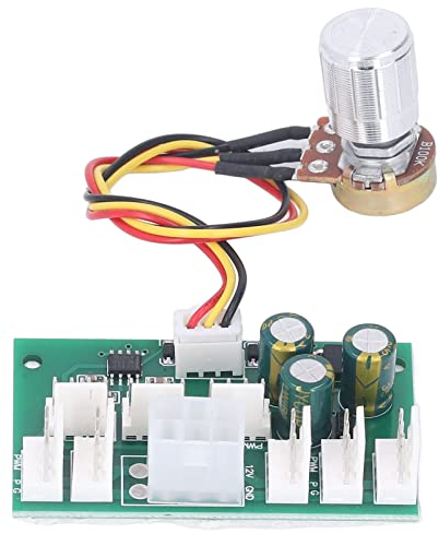 Contrôleur de Vitesse de Ventilateur PC, 12V 4Pins/3Pins Interface Universelle Pwm Gouverneur, 8 Voies 0-99.99% Pilote de Ventilateur de Refroidissement de PC Châssis Réglable, pour 8 Ventilateurs