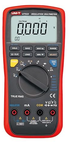 UNI-T UT533 True RMS Insulation Resistance Tester Digital Multimeter Auto Range AC DC Ohm Megohmmeter Voltmeter Kapazität Test