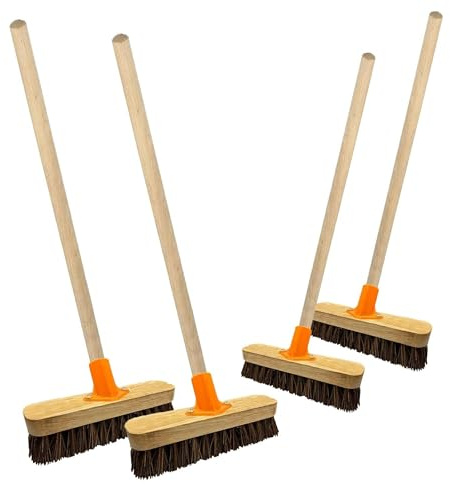 Strong Handle Stiff Deck Scrubber Brush | For Decking, Cleaning & Gardens With Hard Bristles