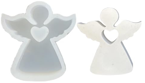 Engel-Silikonform, Seifenherstellungszubehör, schöne Engel-Kerzen-Silikonformen, Epoxidharzform für Schokolade, harte Süßigkeiten, Desserts, Eiswürfel, Kerzen, Seife, Backen, Kuchendekoration (B)