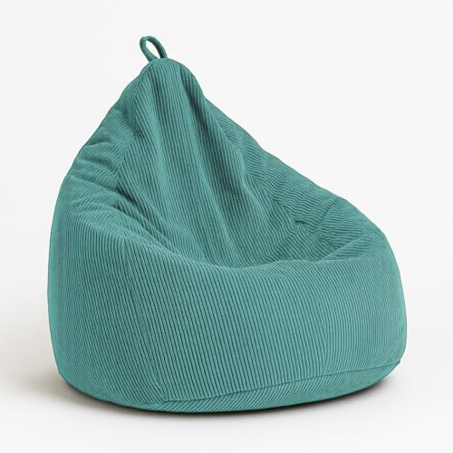 chilly pilley® sittsäck gjord av manchester med EPS-fyllning - sittdyna, spelkudde, många färger, 85x125 turkos