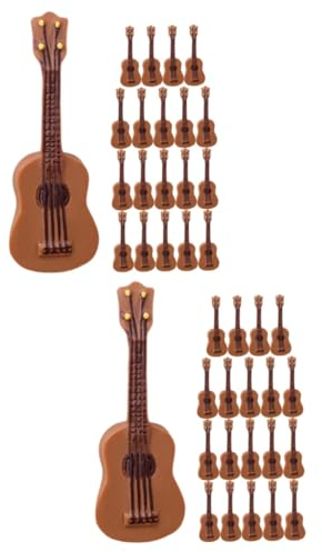 ifundom 50stücke Miniatur-gitarrenmodell Kreative Dekoration Für Puppenhaus Sammlerstücke Und Lebensnahe Instrumente Hochwertige Detailarbeit Ergänzung Für Musikzimmer-