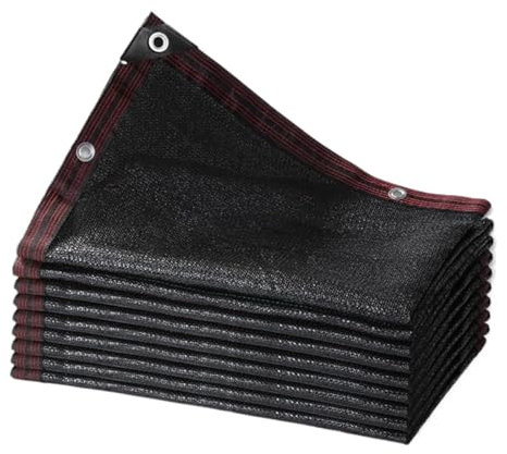 Telo ombreggiante in tessuto parasole, rete ombreggiante nera, telo ombreggiante traspirante, 90% resistente ai raggi UV, vela ombreggiante for soffitta, posto auto coperto, cortile, campeggio(8x8m/26