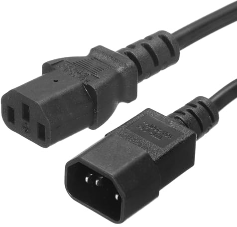 PATIKIL Nätkabel 3 stift C14 hane till C13 hona 1 mm² 10 m 250 V 10 A PDU-strömkabel för bärbar dator, elektronik, tv, skrivare