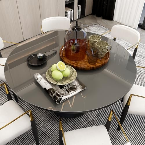 Mayda Runde Tischfolie transparent, 2 mm dick – klare PVC Tischschutzfolie mit abgerundeten Kanten, Tischdecke maßgeschneidert oder in diversen Größen erhältlich (Durchmesser 50 cm)